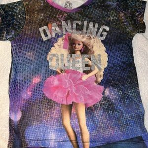 Barbie "Dancing Queen" T-shirt imagine of Barbie on front and back